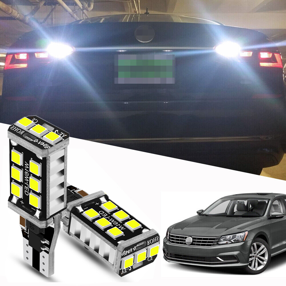 2 Xenon White LED Bulbs Fit for Volkswagen Passat 2012-2019 Backup Reverse Light