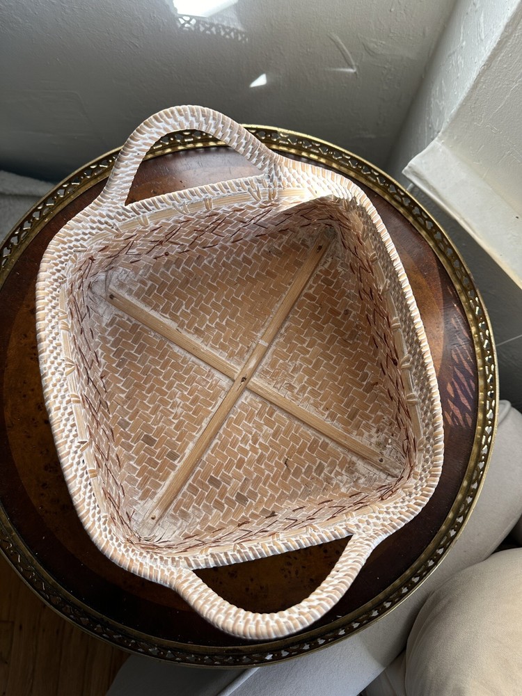 Handmade Antique Shell Woven Basket from Bali