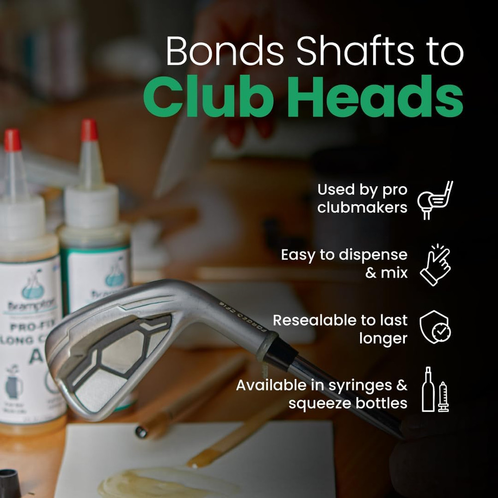 Brampton PRO-FIX Long Cure Golf Epoxy, 20-Min Full-Set Work Life, Extra Strength