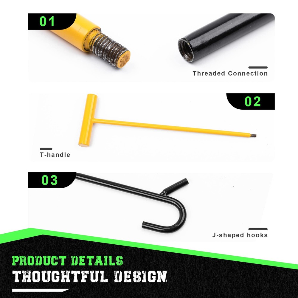 5th Wheel Pin Puller 2 Pack 32" Solid Steel Chrome Plated 5th Wheel Puller Ho...