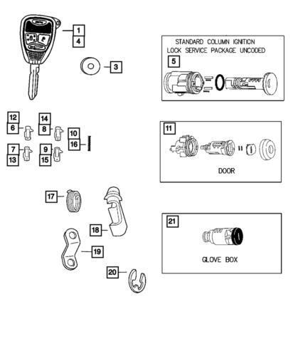 Genuine Mopar 2007 Jeep Commander Blank With Transmitter Key 68291092AB