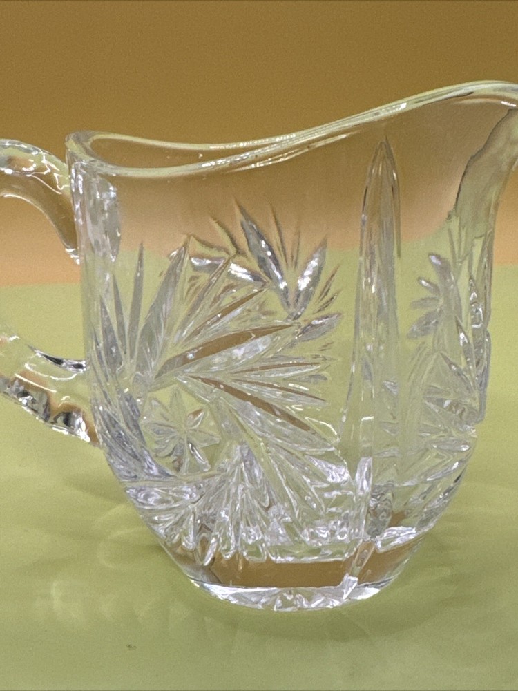 Crystal Creamer with pinwheel design