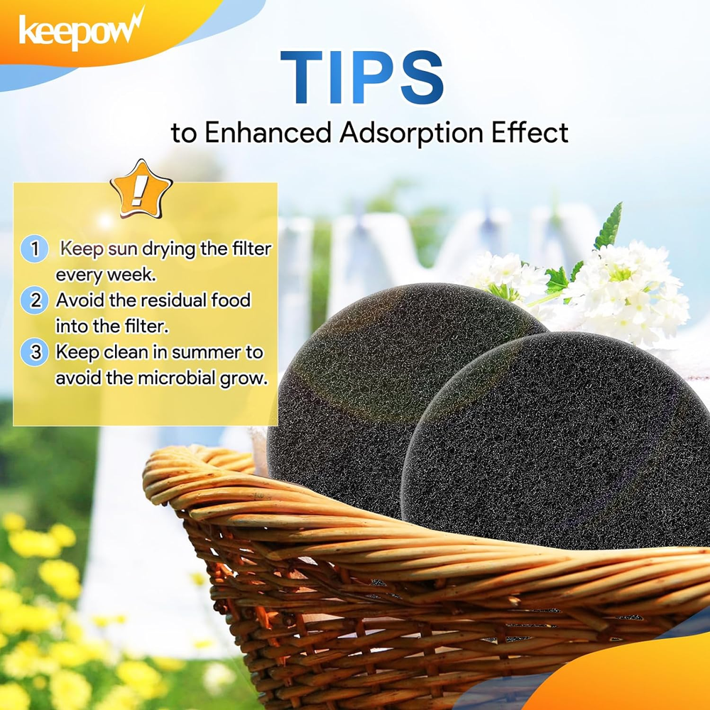 6.7 Inch Compost Bin Filter Replacement for Kitchen Compost Bin Countertop, 10-P