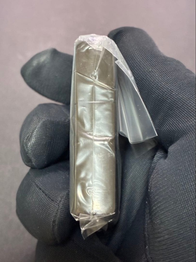 Zippo Seven Stars Gold Etching Black One Sided Processing Lighter Regular Japan