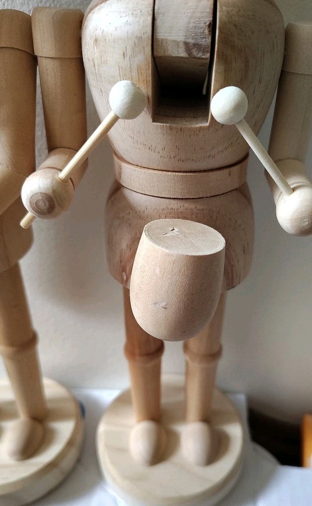 Make Market Wood Easter Bunny Rabbit Nutcracker Pair Unpainted Art Craft Project