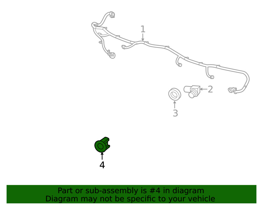 Genuine GM Park Sensor Bracket 84590527