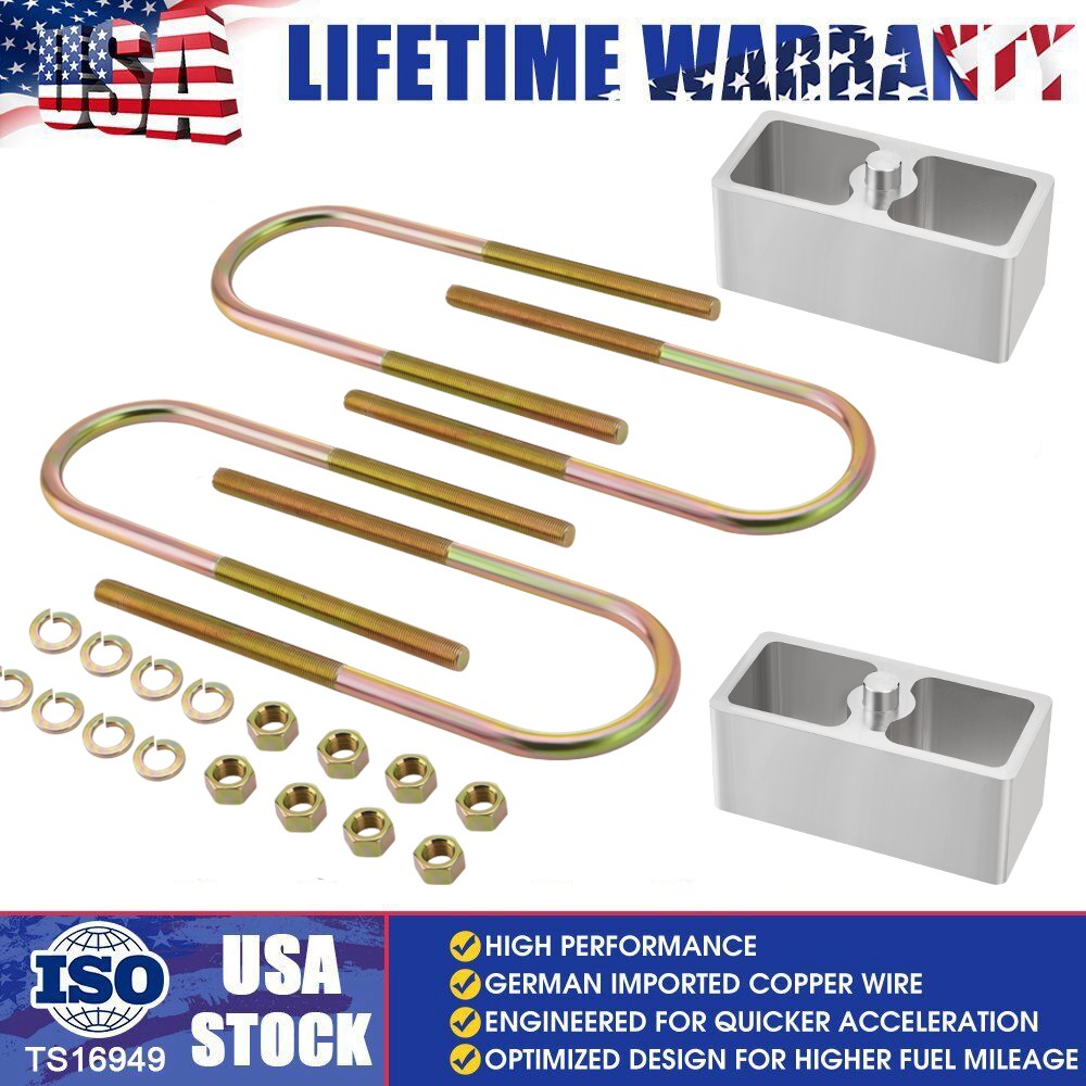 Universal Aluminum Leaf Spring 2'' Inch Lowering Block Kit C23230