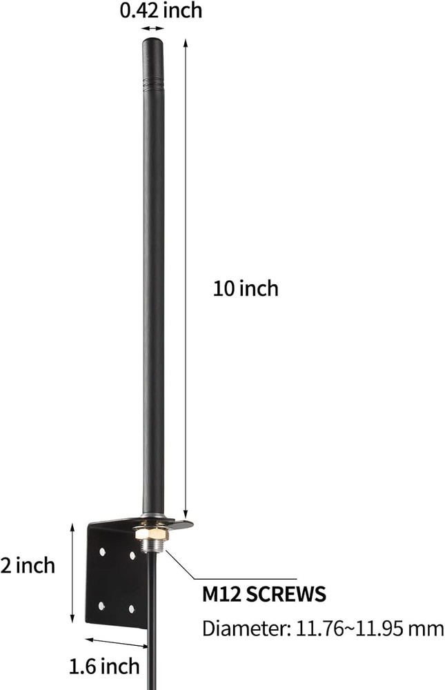 Extended Range Omni-Directional Gate Opener Antenna - Waterproof & Durable