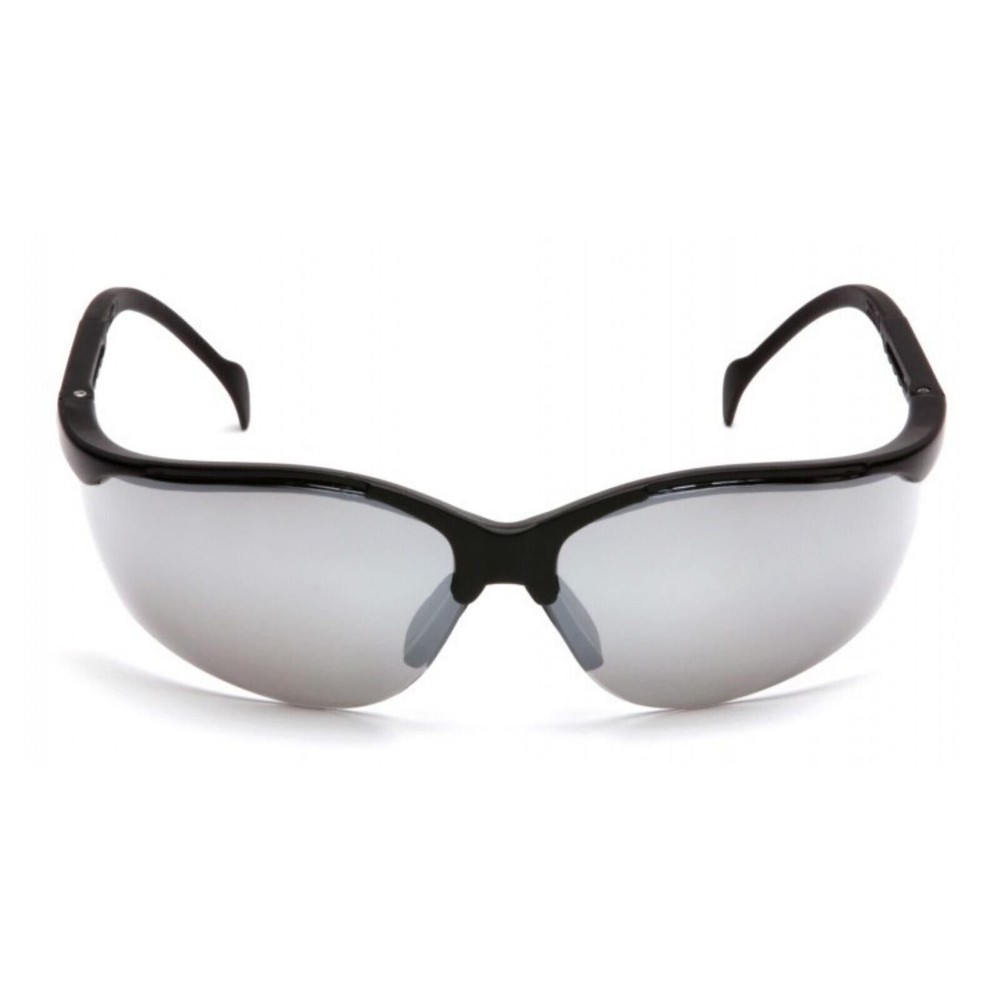 PYRAMEX-SB1870S Silver Mirror Lens with Black Frame