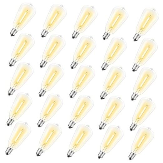 Pack ST38 LED Replacement Bulbs for Outdoor String Light, E12 LED 25