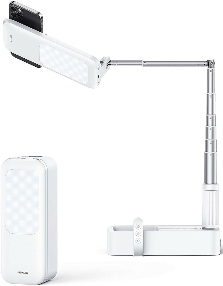 Portable Selfie Dimmable Light with Adjustable Metal Stand with Remote Control