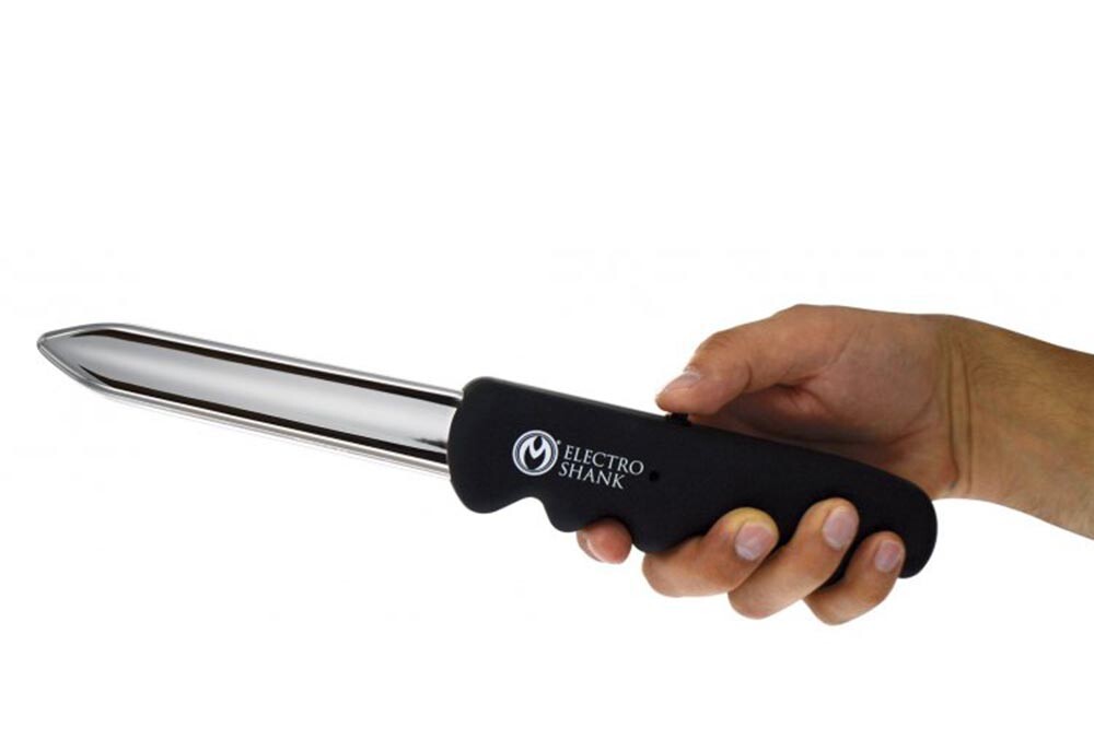 Master Series Shank Estim Shock Blade With Handle Silver And Black