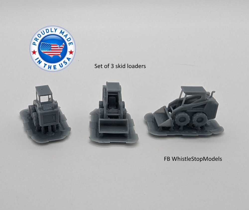 Z Scale Set of 3 skid loaders
