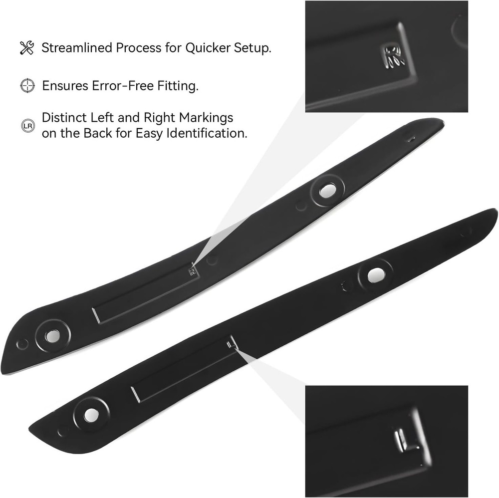 Side Road Glide Windshield Trim, Split Front Molding, Harley Motorcycle