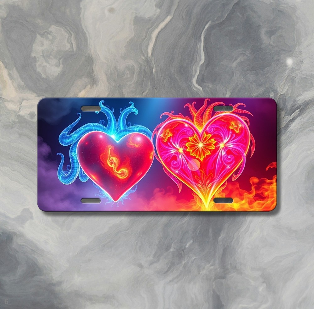 Bright Hearts License Plate Custom Front Plate Birthday Gift