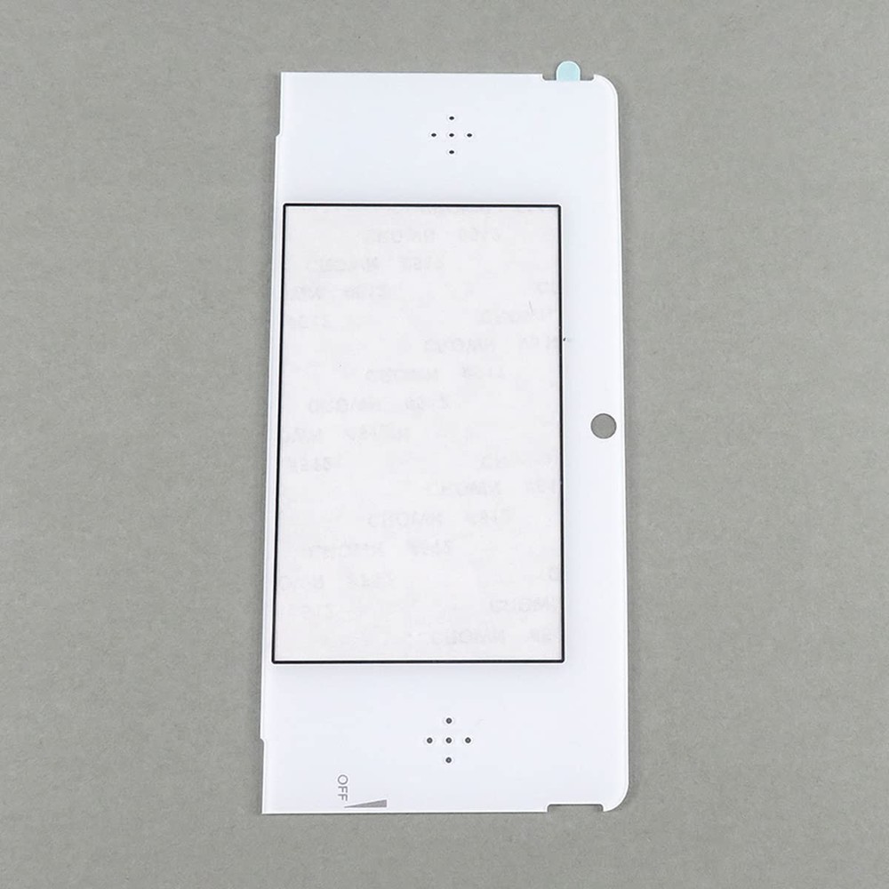 VANJUNN 2pcs Replacement 3DS Display Glass Faceplate Top Front LCD White