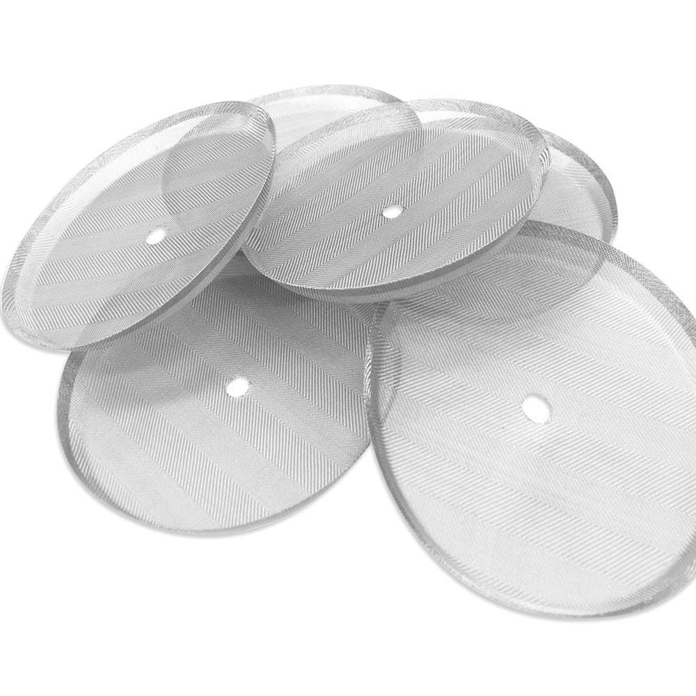 ACKLLR 4 Pack French Press Replacement Filter 150mesh-4pack, Silver
