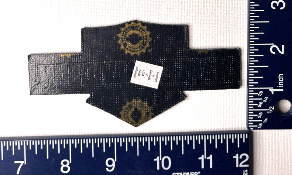 Authentic Vintage Harley-Davidson Patch Emblem Orange Black Bar & Shield medium