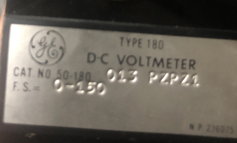 General Electric 50-180 DC Voltmeter