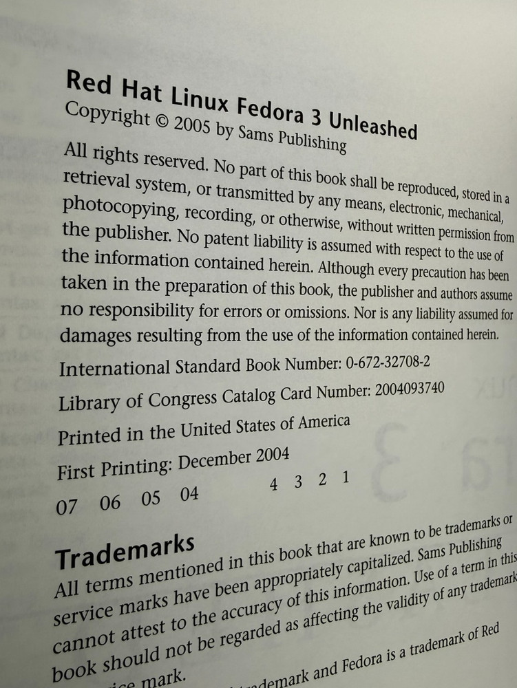 RED HAT LINUX FEDORA 3 Unleashed + Original Discs - Sams Publishing
