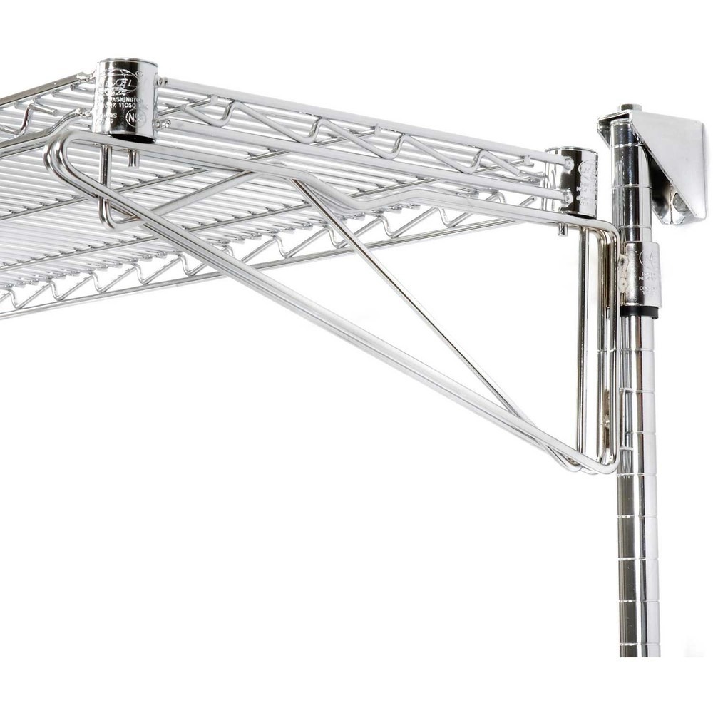 Nexel Additional Level for Wall Mount Wire Shelf Chrome 72"W x 18"D
