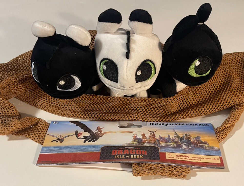 Universal Epic How Train Dragon Nightlights Mini Plush 3 Pack Ruffrunner Dart
