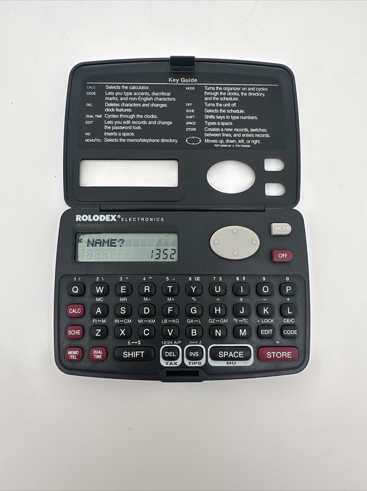 Rolodex Electronics Vintage 1997 Memory Bank Data Calculator Has Power …17