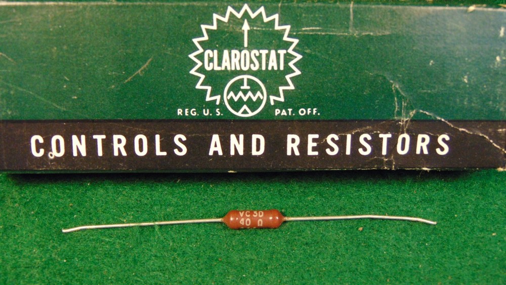 CLARO 40 OHM 3 WATT CERAMIC WIREWOUND RESISTOR NOS