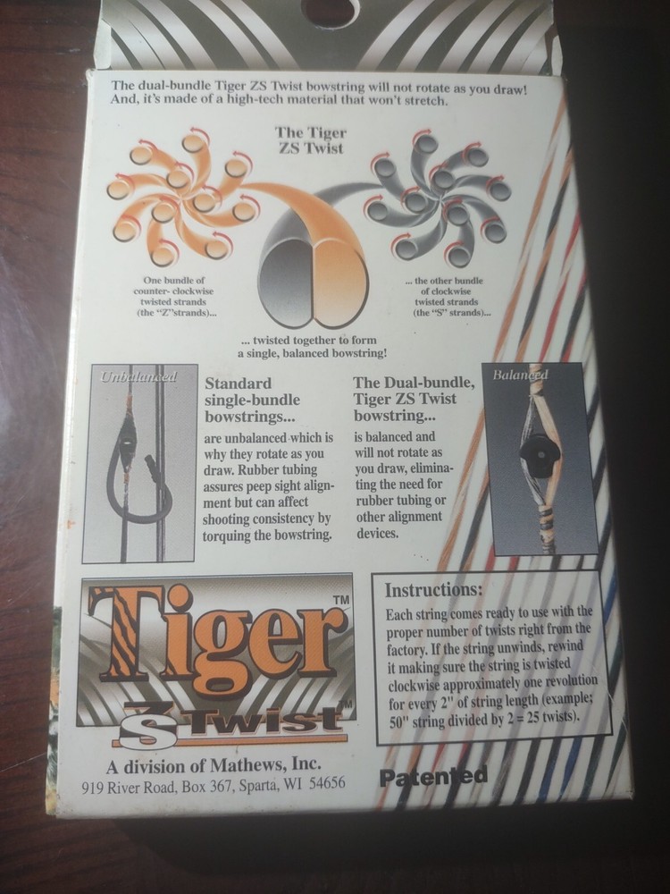 Tiger S Twist Premium Replacement Bowstring 102.5" For One Cam Bows