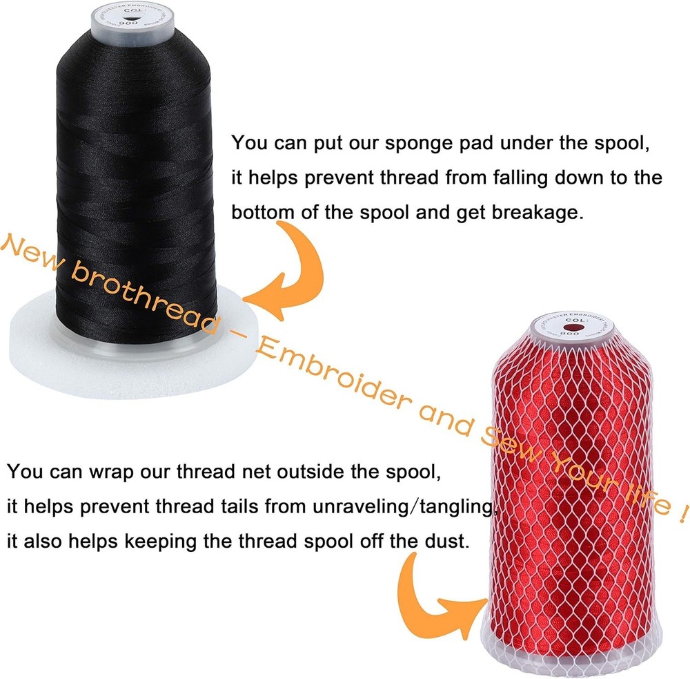 Versatile 5000M Polyester Embroidery Thread - 60 Assorted Colors & Accessories
