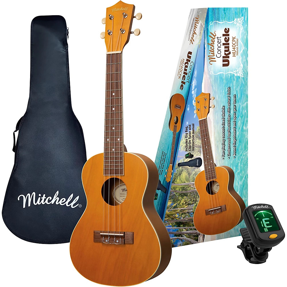 Mitchell MU40C Concert Ukulele Pack Natural