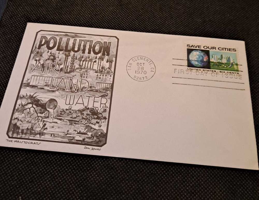 POLLUTION FIRST DAY OF ISSUE STAMP!   e9354UXX
