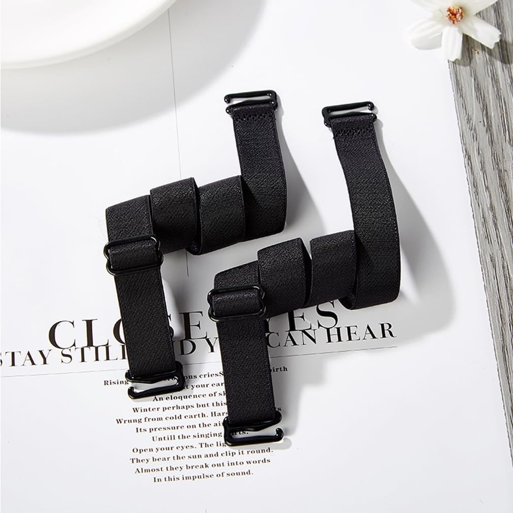 YARBAR 3 Pairs Bra Strap Replacement Elastic One Size, 18mm Width Straps