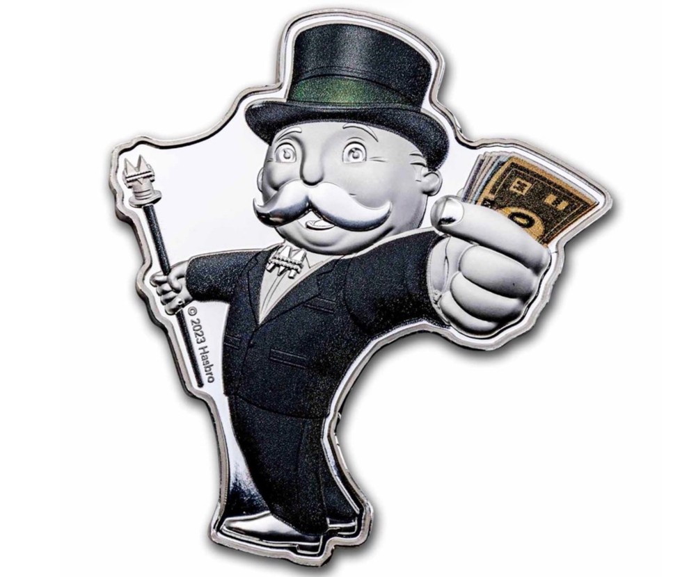 2023 Samoa Mr. Monopoly Shaped 3 oz Silver Coin