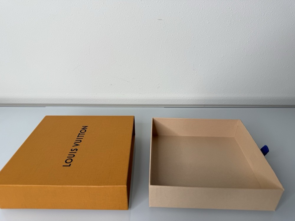 Louis Vuitton Authentic Empty Slide Box (7"x 6.5” x1.5”) + Receipt Card