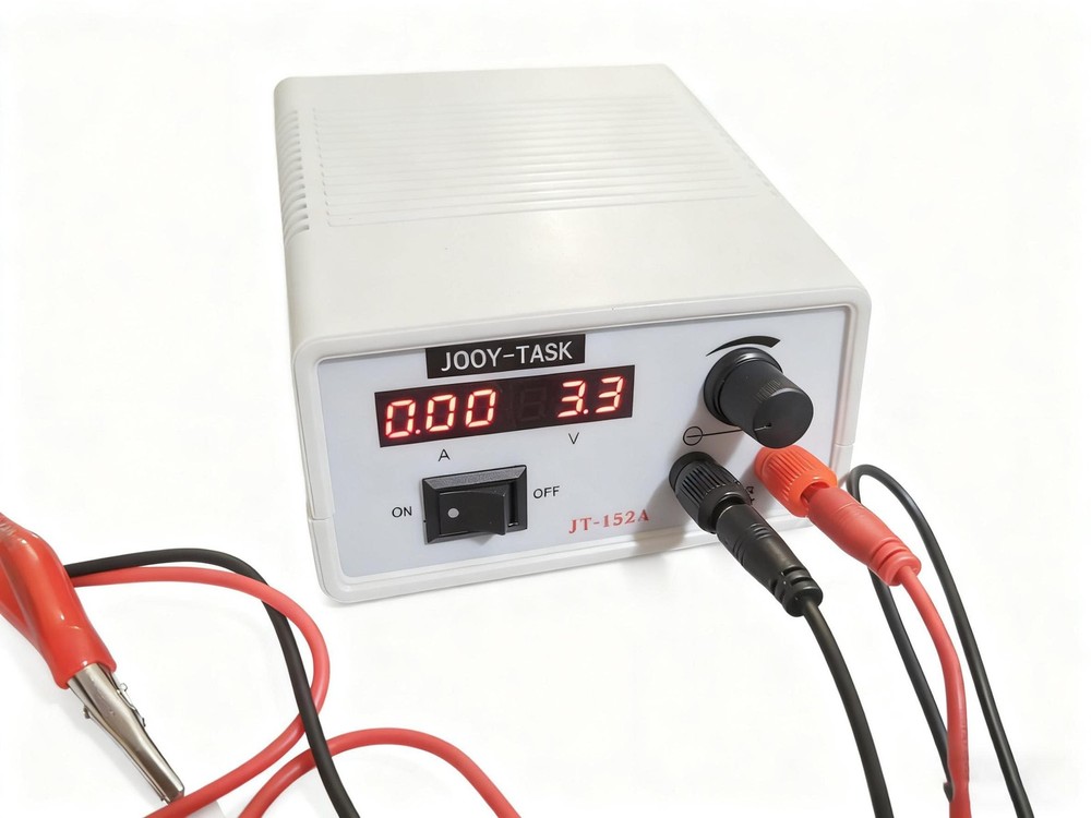 JOOY-TASK Adjustable DC Power Supply Variable Output 13*11.5*5.8CM, white