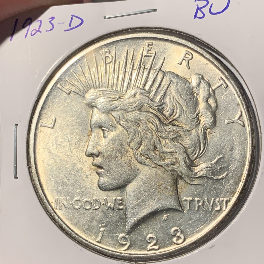 1923-D $1 Peace Dollar BU - STRONG LUSTER