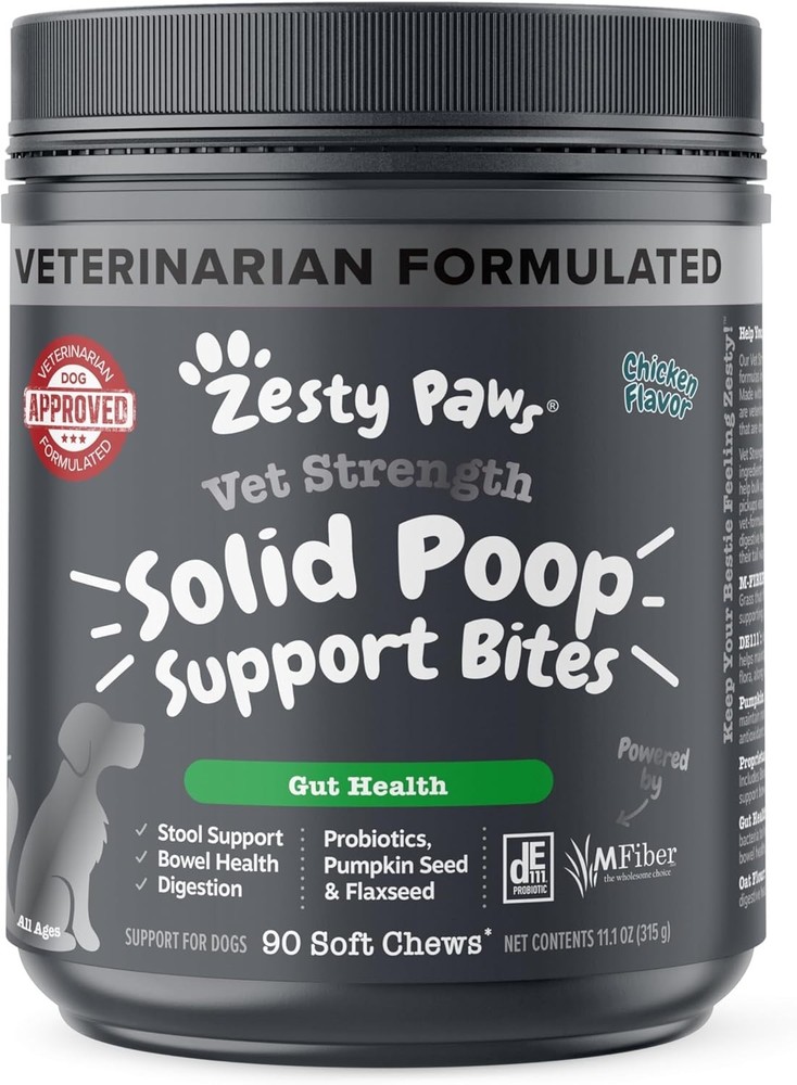 Solid Poop Support Bites for Dogs - 90 Count