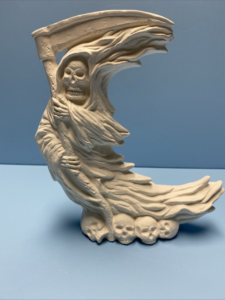 Moon Grim Reaper Ceramic Bisque Ready to Paint