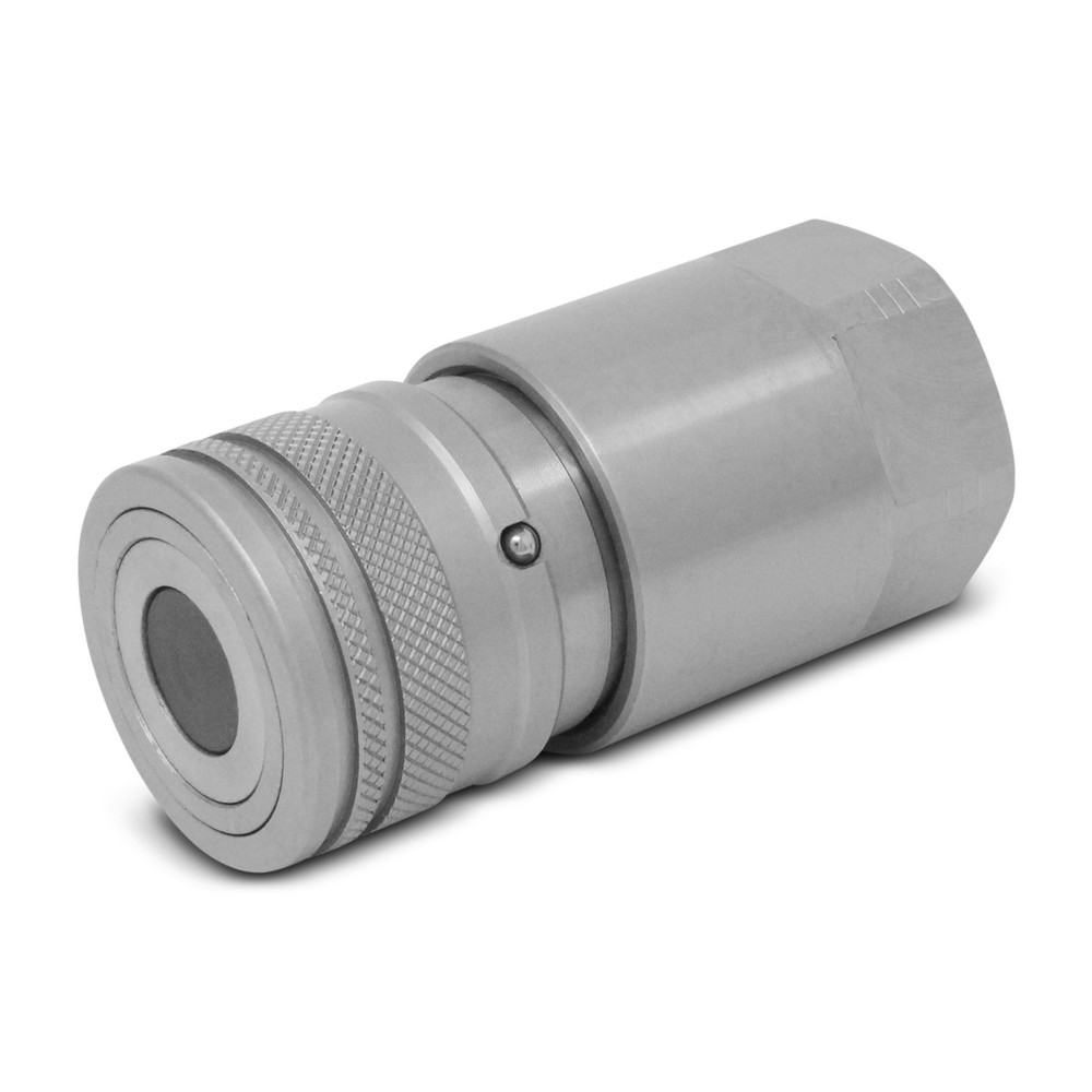 3/8″ Flat Face Hydraulic Quick Connect Female Coupler, 1/2″ SAE Thread