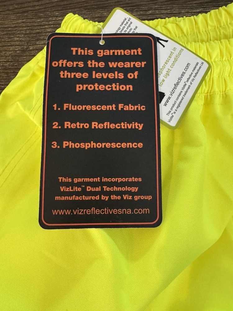 Alpha Workware High Visibility VizLite DT Fluorescent Reflective Rain Pants XXL