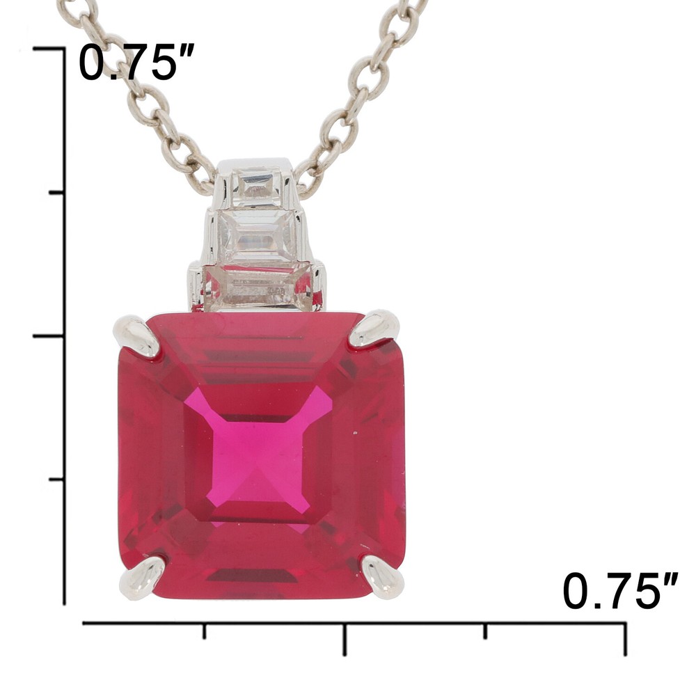 Sterling Silver Semi Mount Pendant Setting Emerald OCT 11X11mm