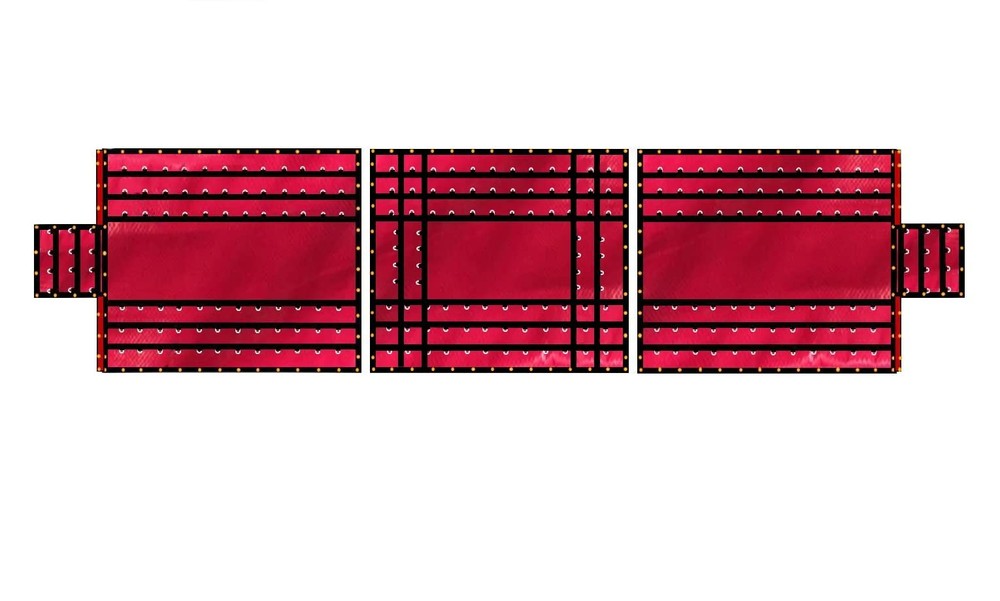 Heavy Duty 18oz 3 Pc Lumber Tarp (8' Drop) - Red