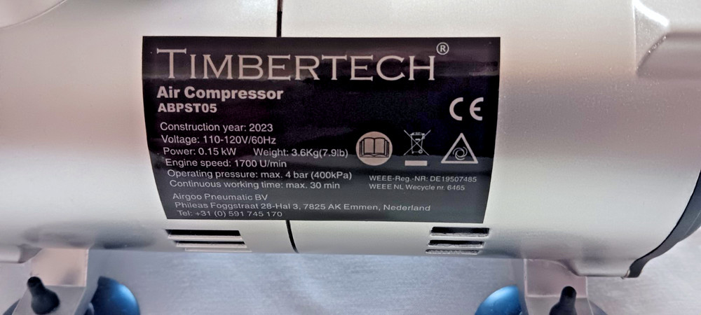 Timbertech Airbrush Compressor Set, Respirator Goggles Instructions, Quick Guide