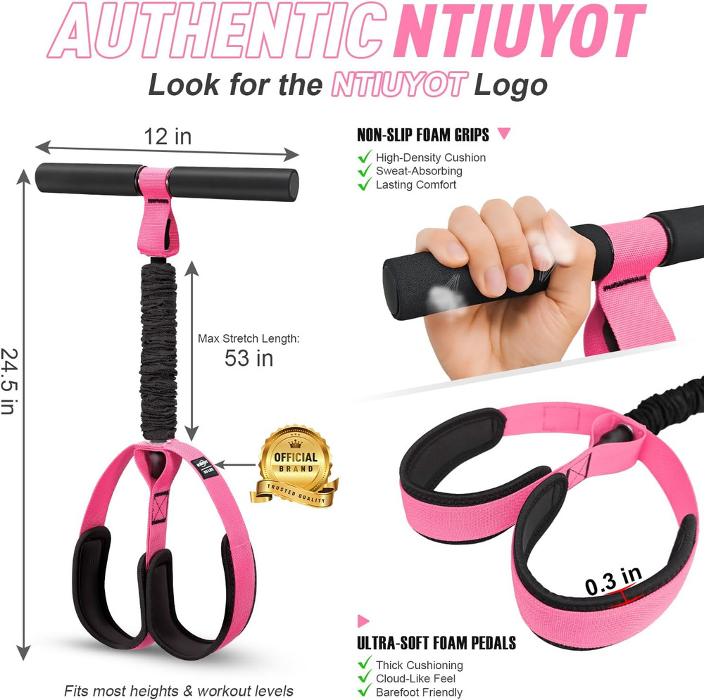 Enhanced Resistance Band with Handle for Core, Legs, and Physical Therapy