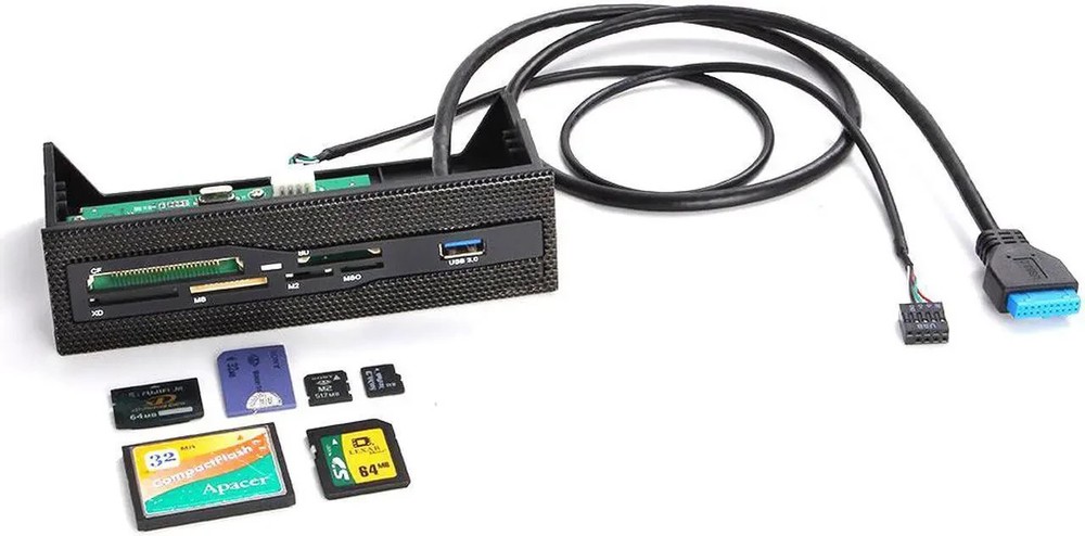 PC Internal Card Reader USB 3.0Port M2 SD MS XD CF TF Card Dashboard Front Panel