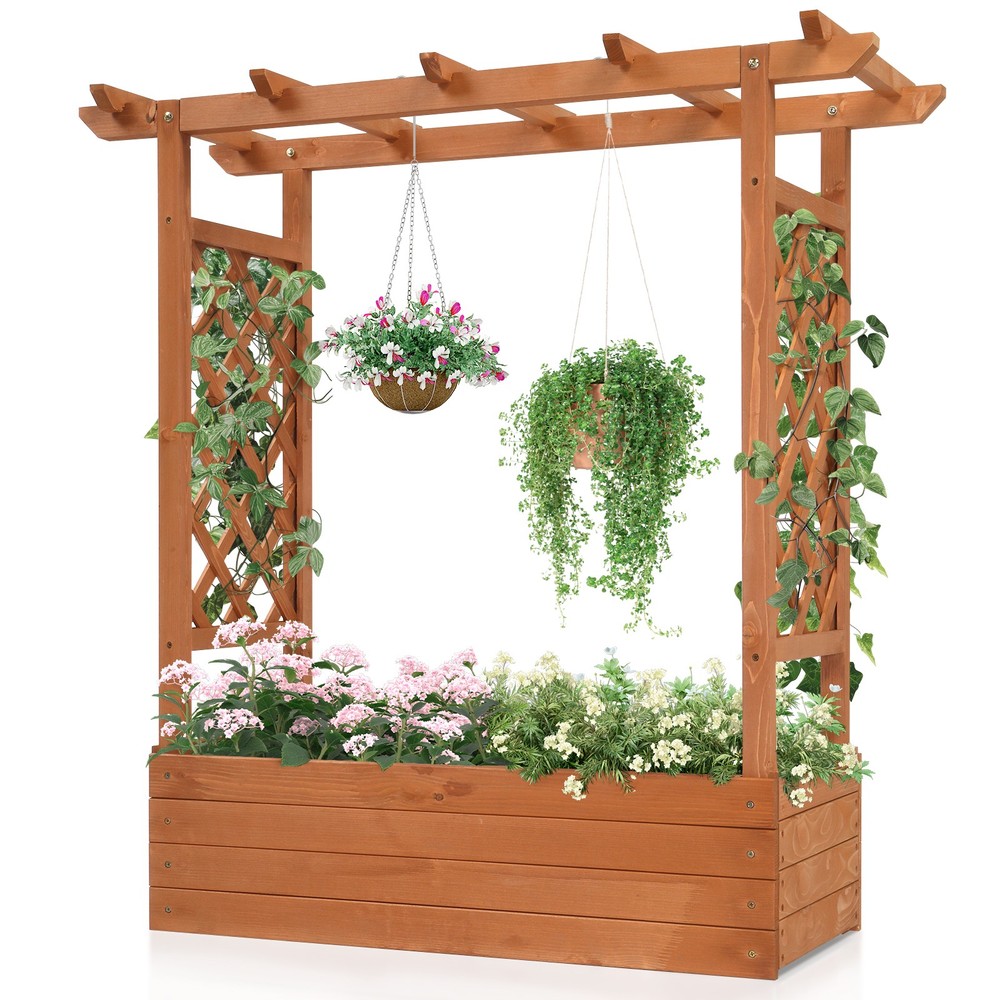 In Fir With Arched Lattice Raised