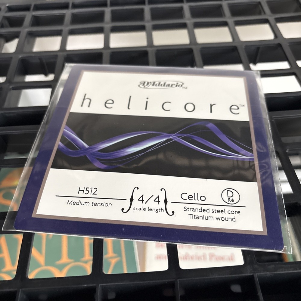 D'Addario Helicore H512 Cello D String 4/4 Size Medium Tension