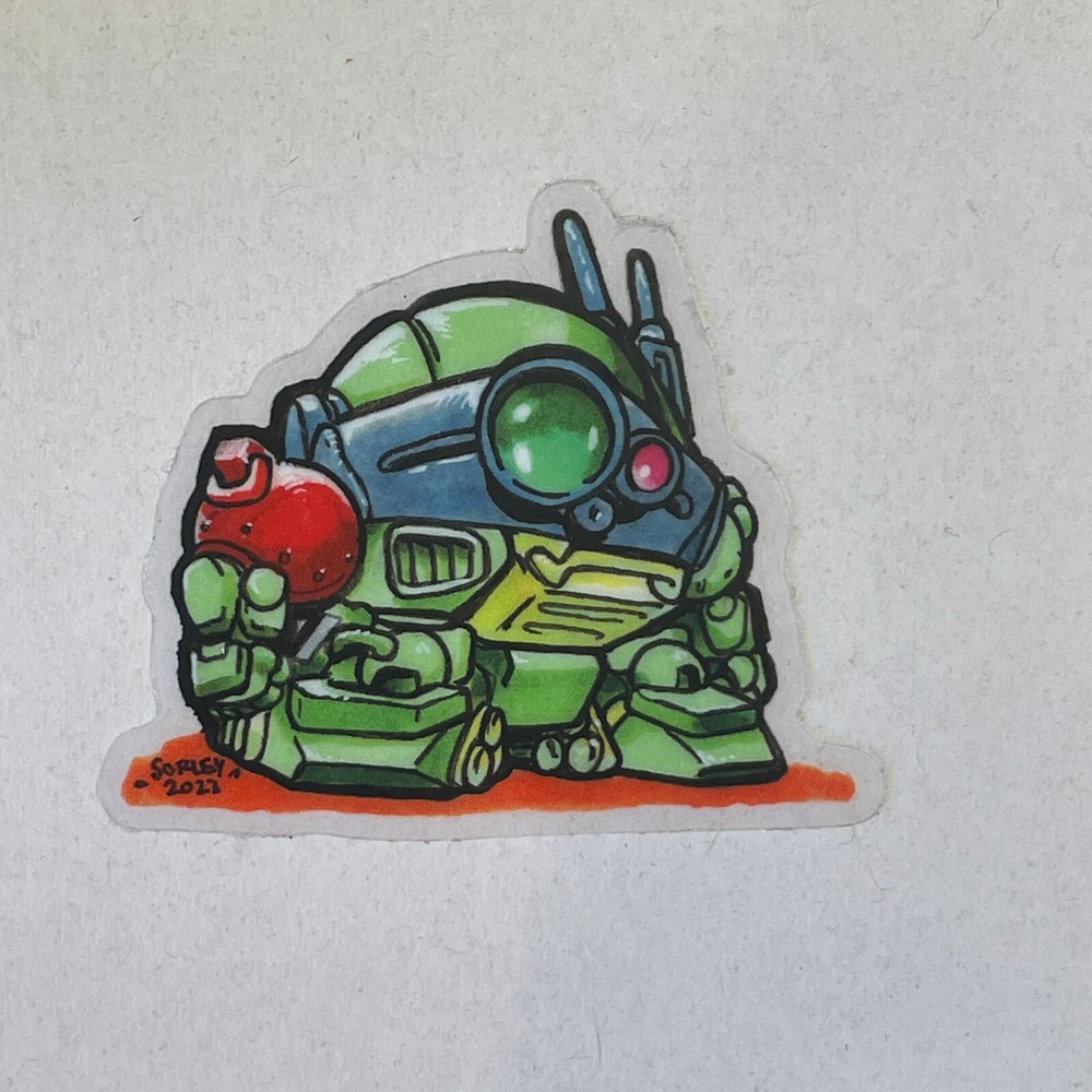 SD Scopedog Red Shoulder CLEAR vinyl sticker