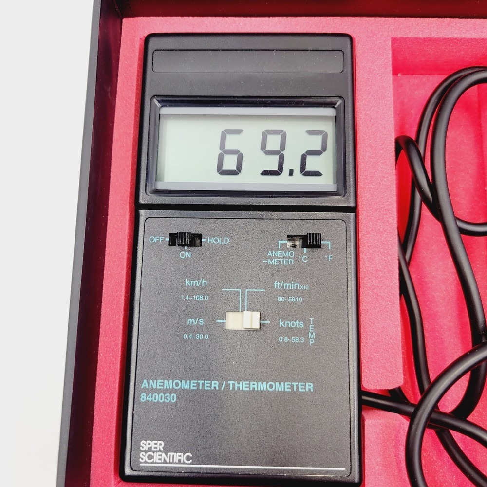 Sper Scientific 840030 Anemometer/ Thermometer TESTED & WORKING